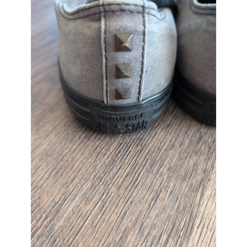Converse Chuck Taylor All Star Sz 11  Low Top Canvas Denim Grey/Black Studs - Picture 6 of 16